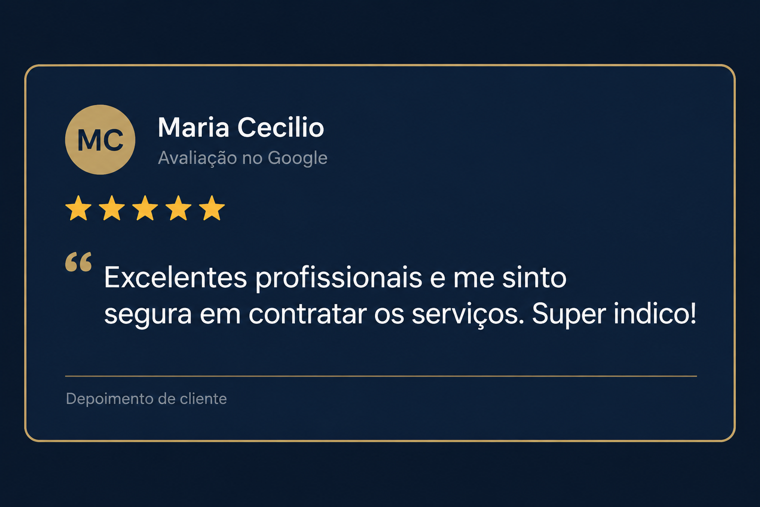 Depoimento de cliente 1